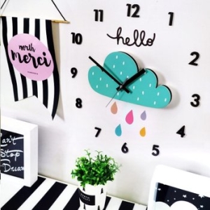 퍼니즈 북유럽 월데코 무소음벽시계