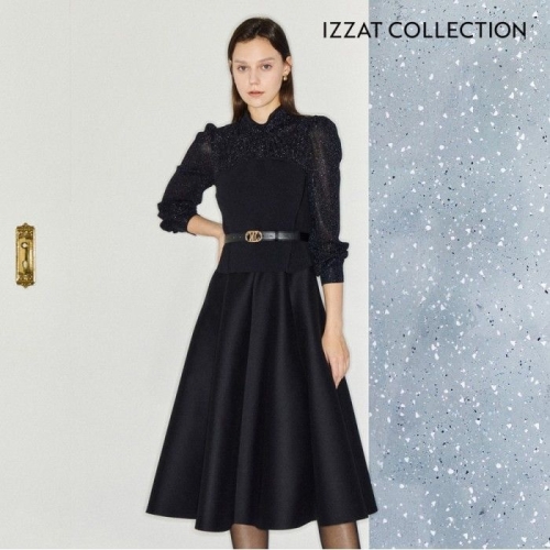 바바패션 더아이잗컬렉션 글리터 니트패치 원피스 CPAA0OP241