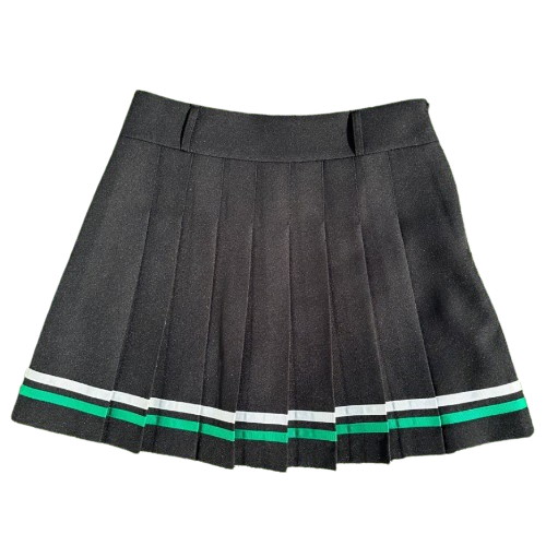 로로얼로이 그린블랙 투톤라인 골프 치마_이미지