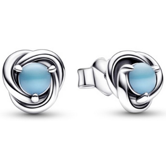 판도라 터키 블루 이터니티 서클 스터드 이어링(12월탄생석) 292335C02_이미지