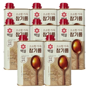 백설 고소함가득 참기름 500ml (8개)_이미지