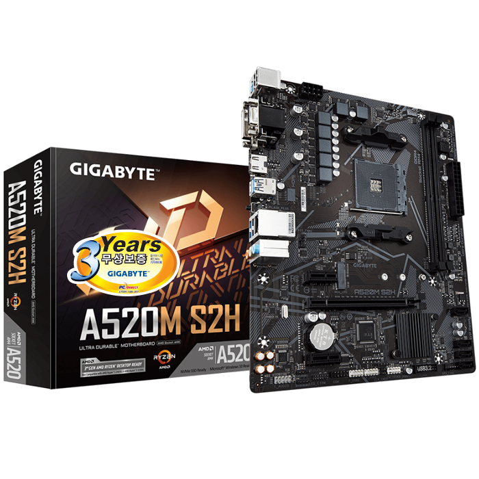 GIGABYTE A520M S2H 듀러블에디션 피씨디렉트
