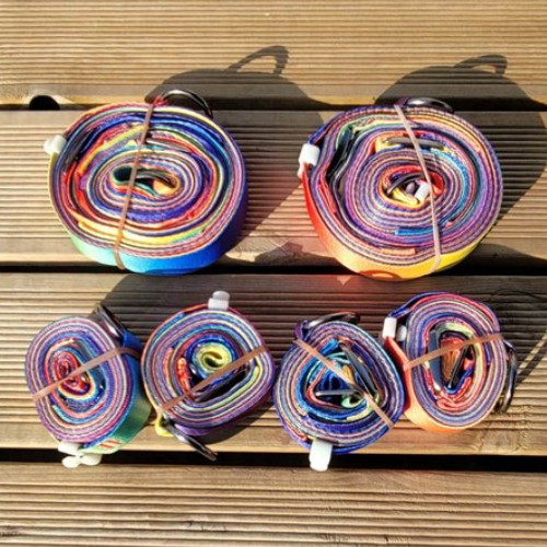 미르카 레인보우 타프 웨빙 스트랩 메인 2P 사이드 4P 세트_이미지