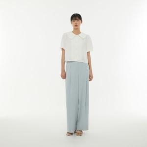 LAP 레이스장식 카라 단작 블라우스 AP2WB56C