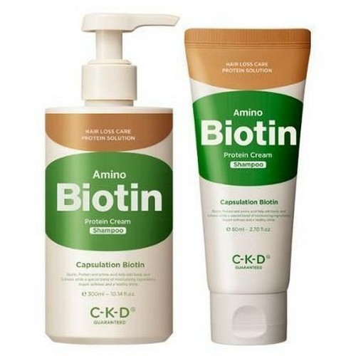 CKD 아미노 비오틴 단백질 크림 샴푸 300ml+80ml (1개)_이미지
