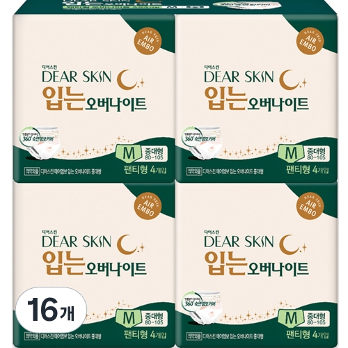 디어스킨 입는 오버나이트 중대형 4개 (16팩(64개))_이미지