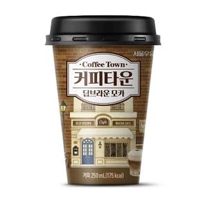 서울우유 커피타운 딥브라운 모카 250ml (20개)_이미지