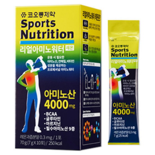 코오롱제약  리얼아미노워터 레몬맛 10포 (1개)