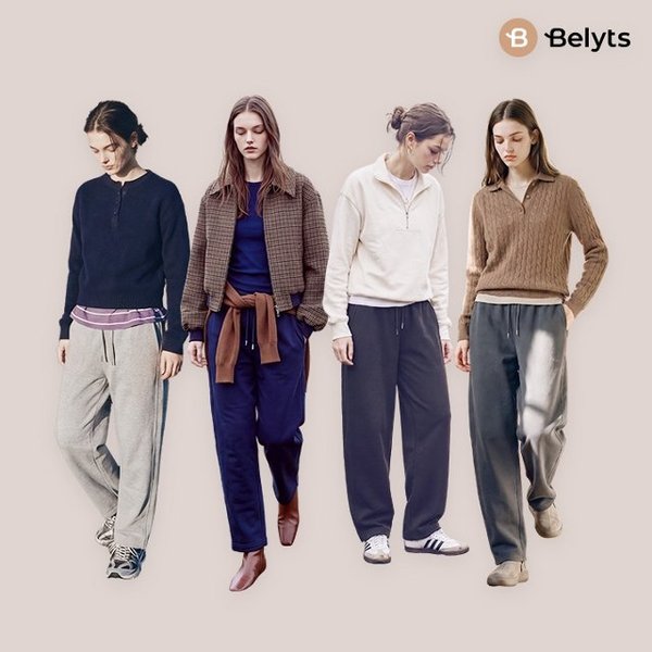 엘엔제이 벨리츠 여성 26FW 세미 배럴 트레이닝 팬츠_이미지
