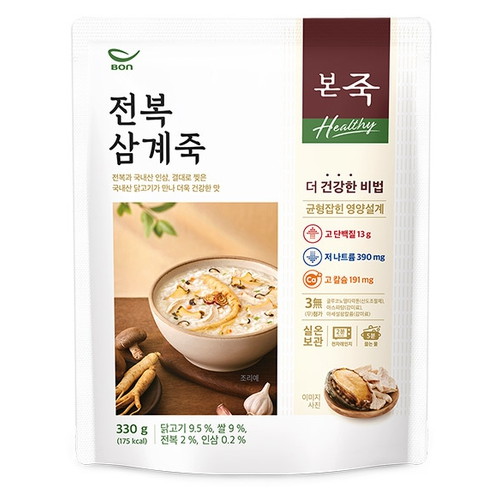 본아이에프 본죽 Healthy 전복삼계죽 330g (15개)_이미지