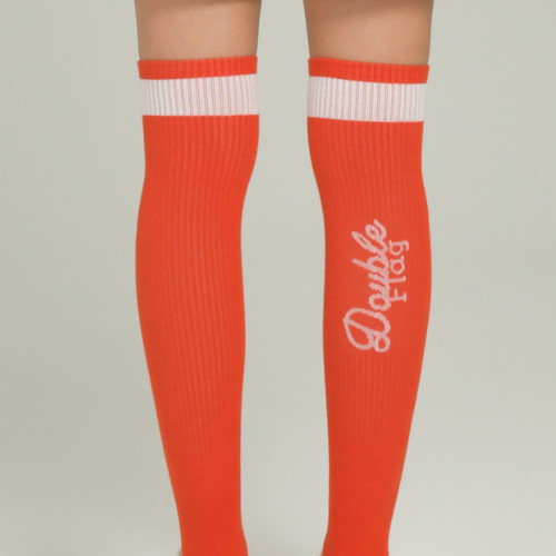 레드 컬러블럭 레터링 포인트 소프트 쿠션 니삭스 DWSS5F712R2