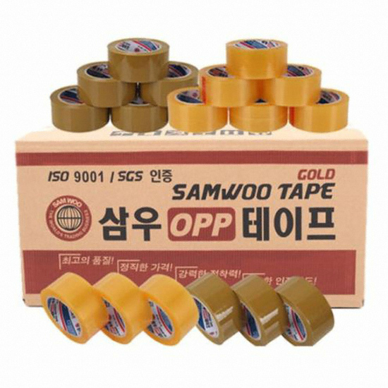 삼우커머스 삼한테이프 경포장 박스테이프 48mm x 80m (24개)_이미지