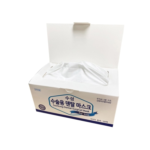  수성 덴탈마스크 일회용마스크 항균 위생마스크 식약처 허가 의약외품 화이트 덴탈