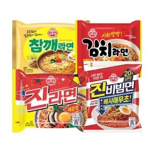 진라면 5봉 + 진비빔면 4봉 + 참깨라면 4봉 + 김치라면 5봉33009388