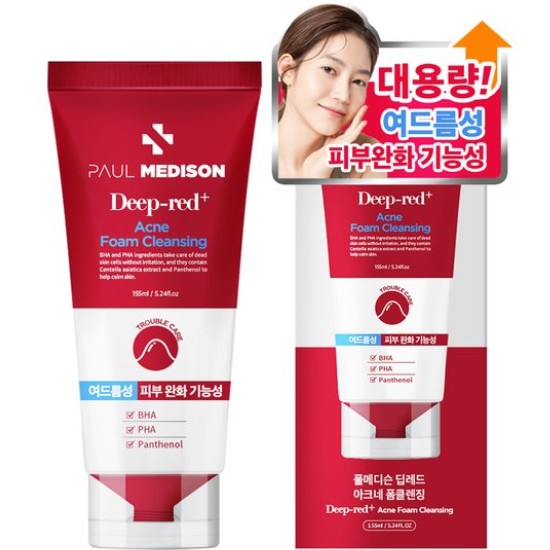 딥레드 아크네 폼클렌징 155ml
