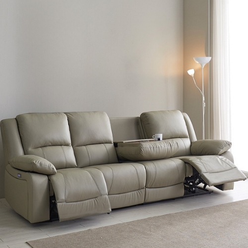 스코나 에스펀 제로월 황소 천연통가죽 리클라이너 4인용