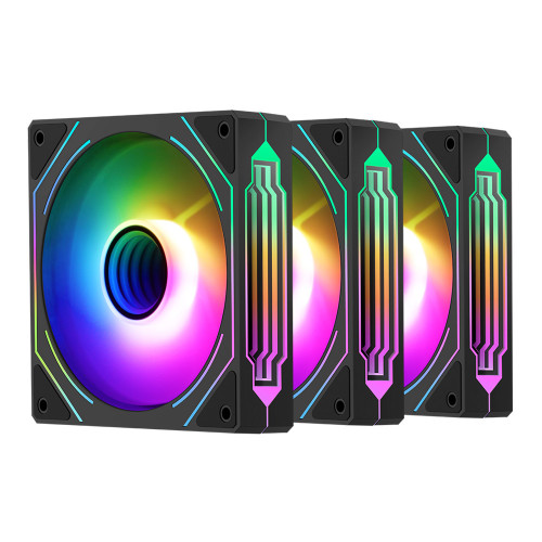 Segotep HB12 리버스 ARGB PWM (3팩, 블랙)_이미지