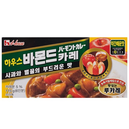 농심 하우스 바몬드카레 약간매운맛 115g이미지입니다. 누르면 해당 게시물로 새창이동합니다.