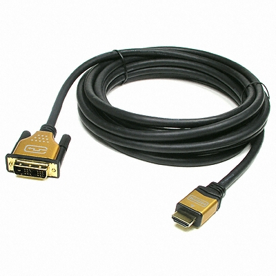 라이트컴 COMS HDMI to DVI 변환 케이블 (골드) (C2834, 3m)_이미지