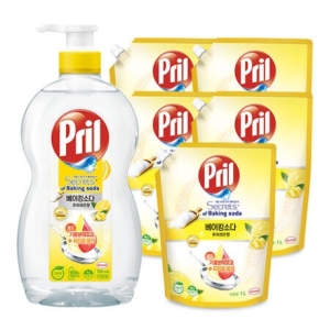 베이킹소다 주방세제 퓨어레몬 700ml + 리필 1L