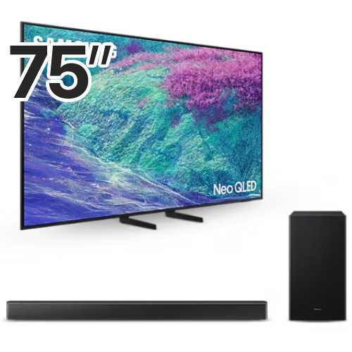 삼성전자 네오QLED KQ75QNFE1AFXKR (스탠드+사운드바, HW-B650F)_이미지