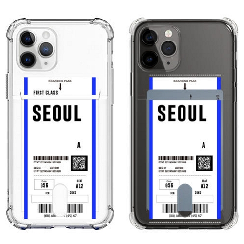 로펠 갤럭시S25 플러스 비행기 티켓 투명 카드 케이스_이미지