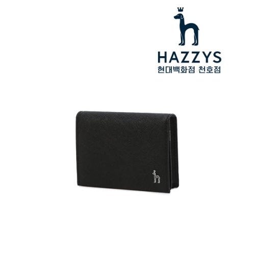 LF 헤지스 COLOR POINT 블랙 라인배색 소가죽 명함지갑 HJHO3F603