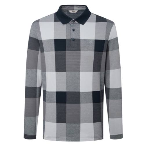 닥스골프 기모 빅체크 긴팔 카라티 DGTS4D811N2