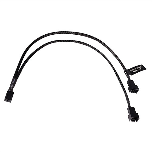 ALPHACOOL Y형 스플리터 3pin to 2x3-pin 케이블 (0.3m, 블랙)_이미지