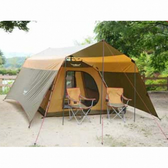 비에프엘 버팔로 뉴 와이드 타프 오토 텐트, 캠핑체어 2개, 비비큐체어 2개 세트_이미지