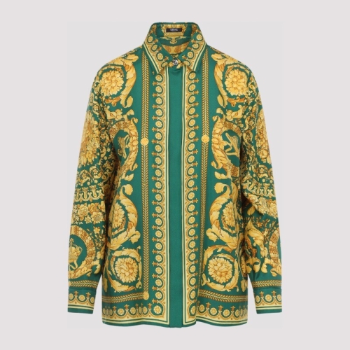 베르사체 프린트 패턴 실크 셔츠 1001360 1A04236 5GD10