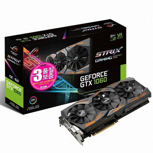 ASUS ROG STRIX 지포스 GTX1060 O6G GAMING D5 6GB STCOM_이미지