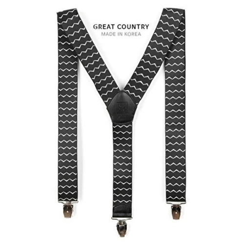 셀러허브 패션 남자 멜빵 서스펜더 클래식 패턴 블랙 코디 액세서리 47514069