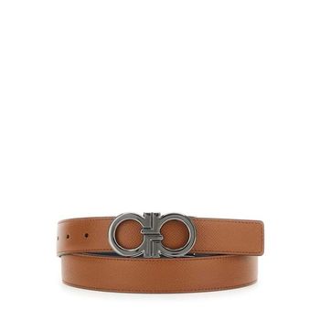 페라가모 가치니 해머드 가죽 벨트 베이지 151898774_이미지