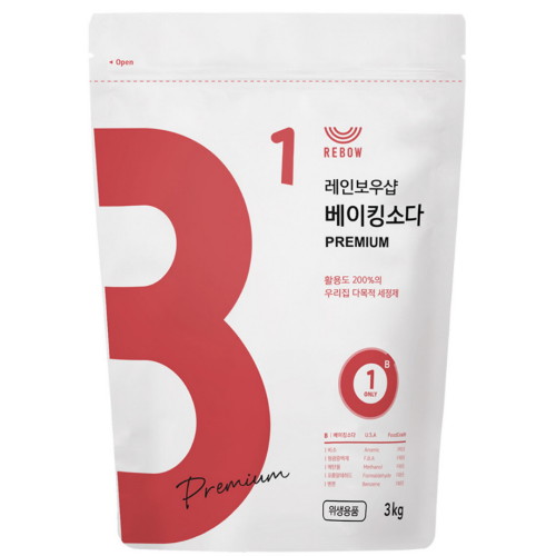 레인보우샵 베이킹소다 프리미엄 3kg (4개)_이미지