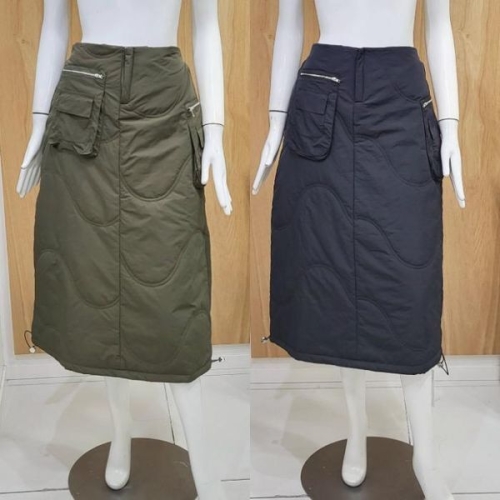 클리지 DP01 멀티포켓 퀼팅 패딩 스커트 CO9WSK01