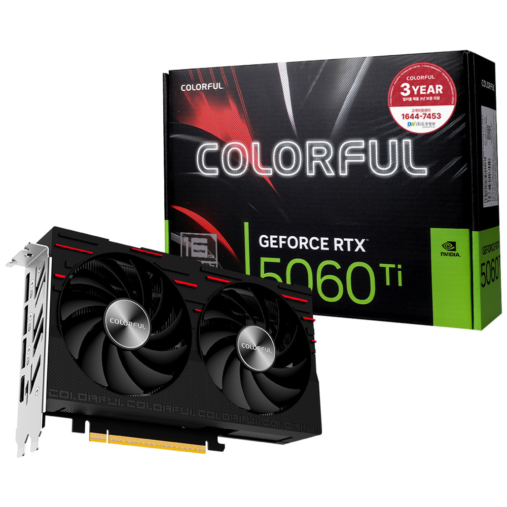 COLORFUL 지포스 RTX 5060 Ti GAMING DUO D7 16GB 도우정보_이미지