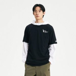 뉴발란스 UNI 마라톤 그래픽 반팔티 SEMI OVER FIT NBNED4S201_이미지