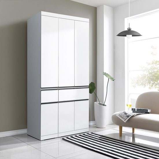 유니콘인터내셔널  모던 키큰 다용도 수납장+틈새장 2000