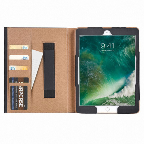 스냅케이스 iPad 5/6세대 뉴 캔버스 북커버 가죽 케이스_이미지