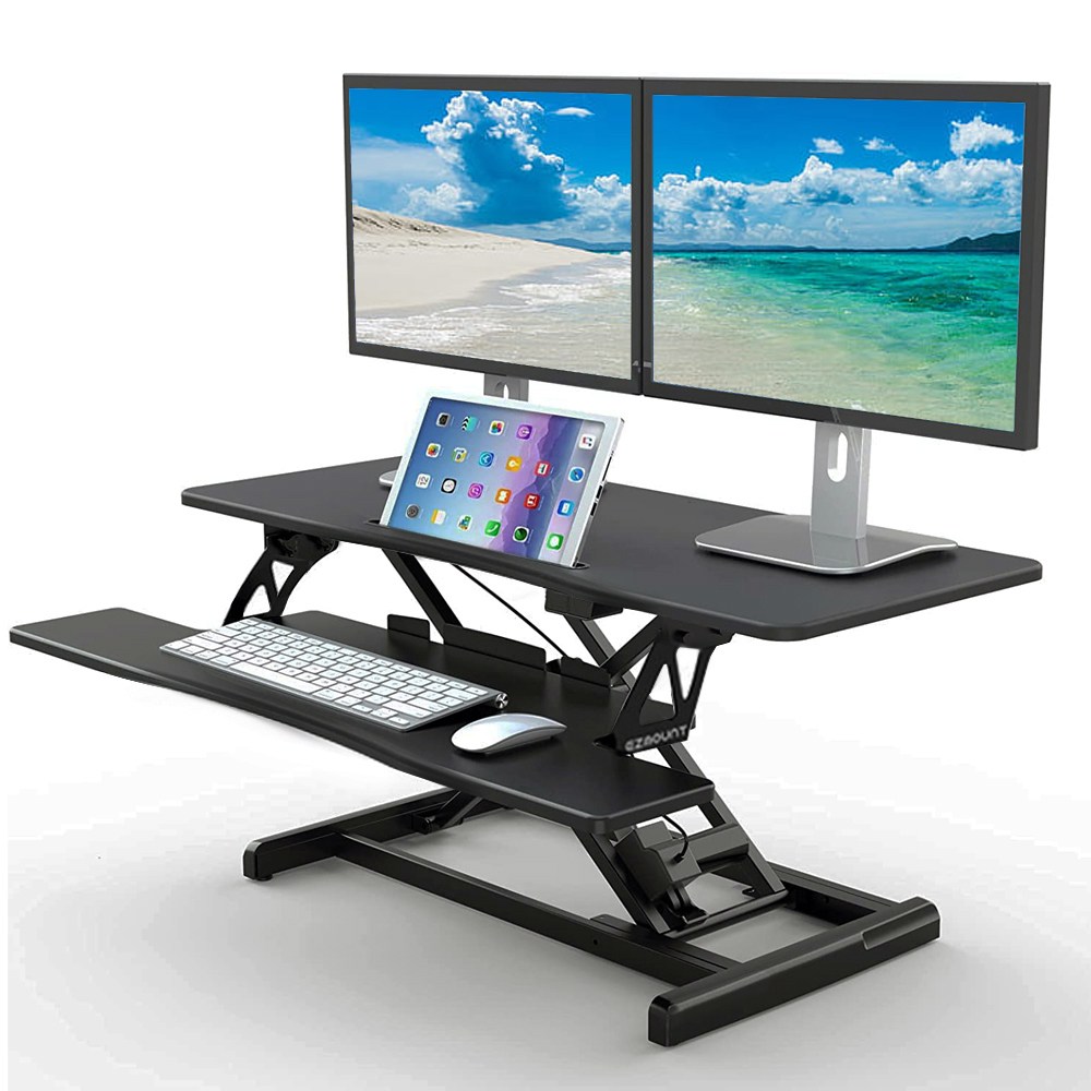 월드넷코리아 듀얼 전동 스탠딩 책상 거치형