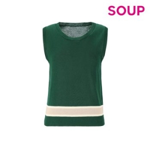스위트숲 밑단 배색 슬리브리스 니트 OY5<b>SKT</b>4