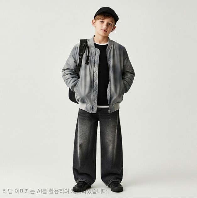 인디고키즈 25년 가을출시 부드러운 소재 사용으로 트랜드하게 입기 좋고 멋스럽기까지한 부들 와이드 주름 데님팬츠 IKTJ258W2_동.._이미지