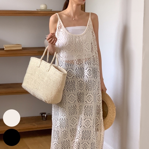 시드마켓 코바늘레이스나시원피스 407S426S 빅사이즈 여성_이미지