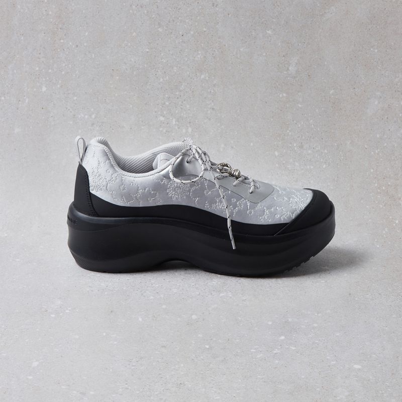 슈콤마보니 Fev Foil platform sneakers silver DE4DA25511SVX