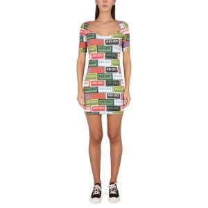 겐조 SS23 민소매원피스 BODYCON DRESS LABELS MULTICOLOUR FD52RO729 4SNMU