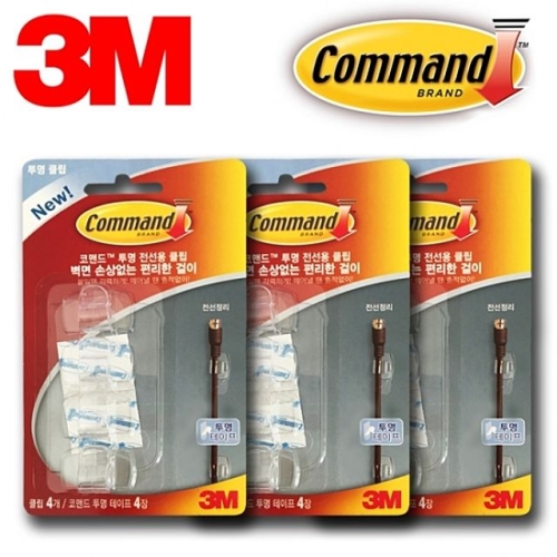 3M 투명 7mm 중형전선 클립 12P 선정리 투명클립이미지입니다. 누르면 해당 게시물로 새창이동합니다.