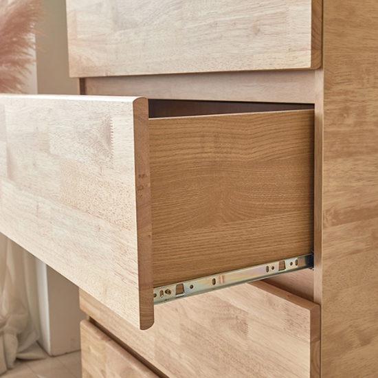 BIF보루네오 앳홈 테드 속깊은 러버 원목 5단 광폭 서랍장 800_이미지