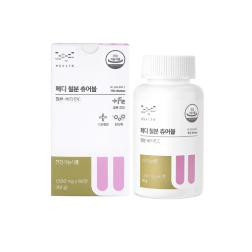 메디포스트 메디 철분 츄어블 1500mg 60정 (2개)_이미지