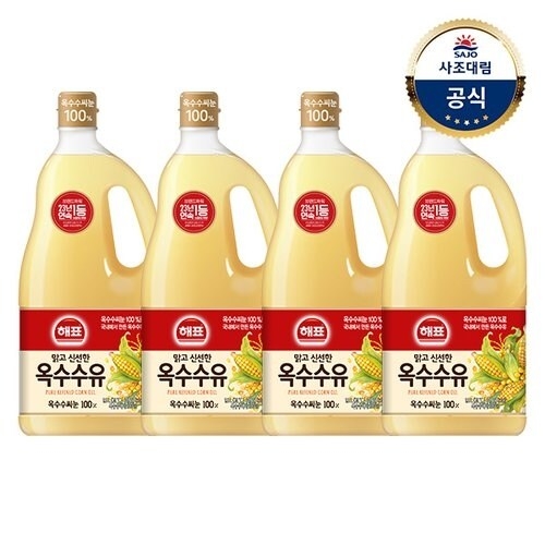 해표 옥수수유 1.8L (4개)_이미지